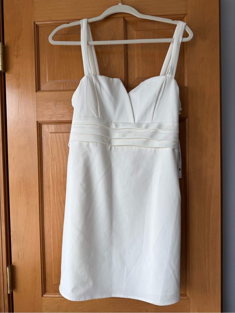 Aqua from Bloomingdale’s White Sweetheart Mini Dress with Bow